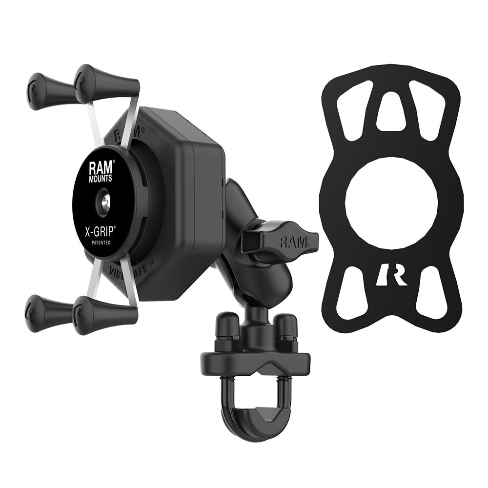 RAM Mount RAM® X-Grip® Phone Mount w/Vibe-Safe™ & U-Bolt Base - Short
