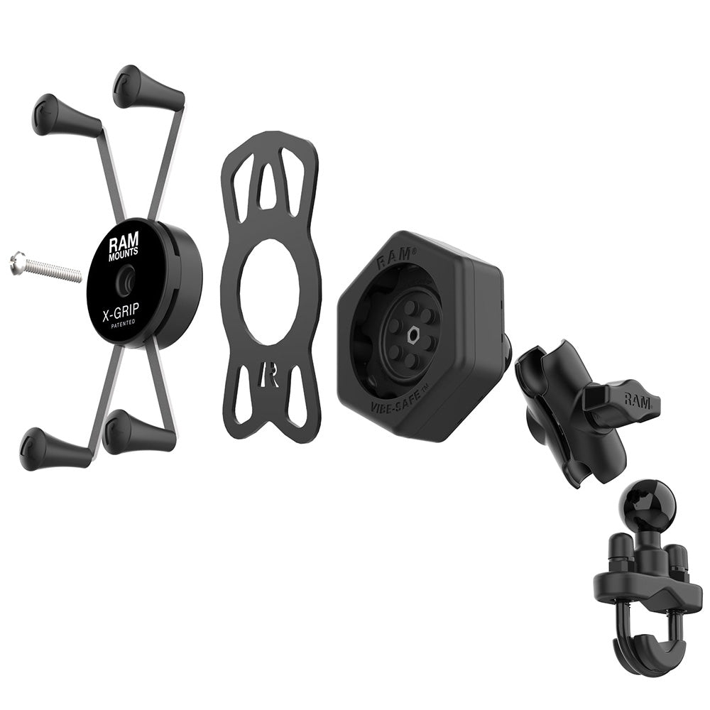 RAM Mount RAM® X-Grip® Large Phone Mount w/Vibe-Safe™ & U-Bolt Base - Short