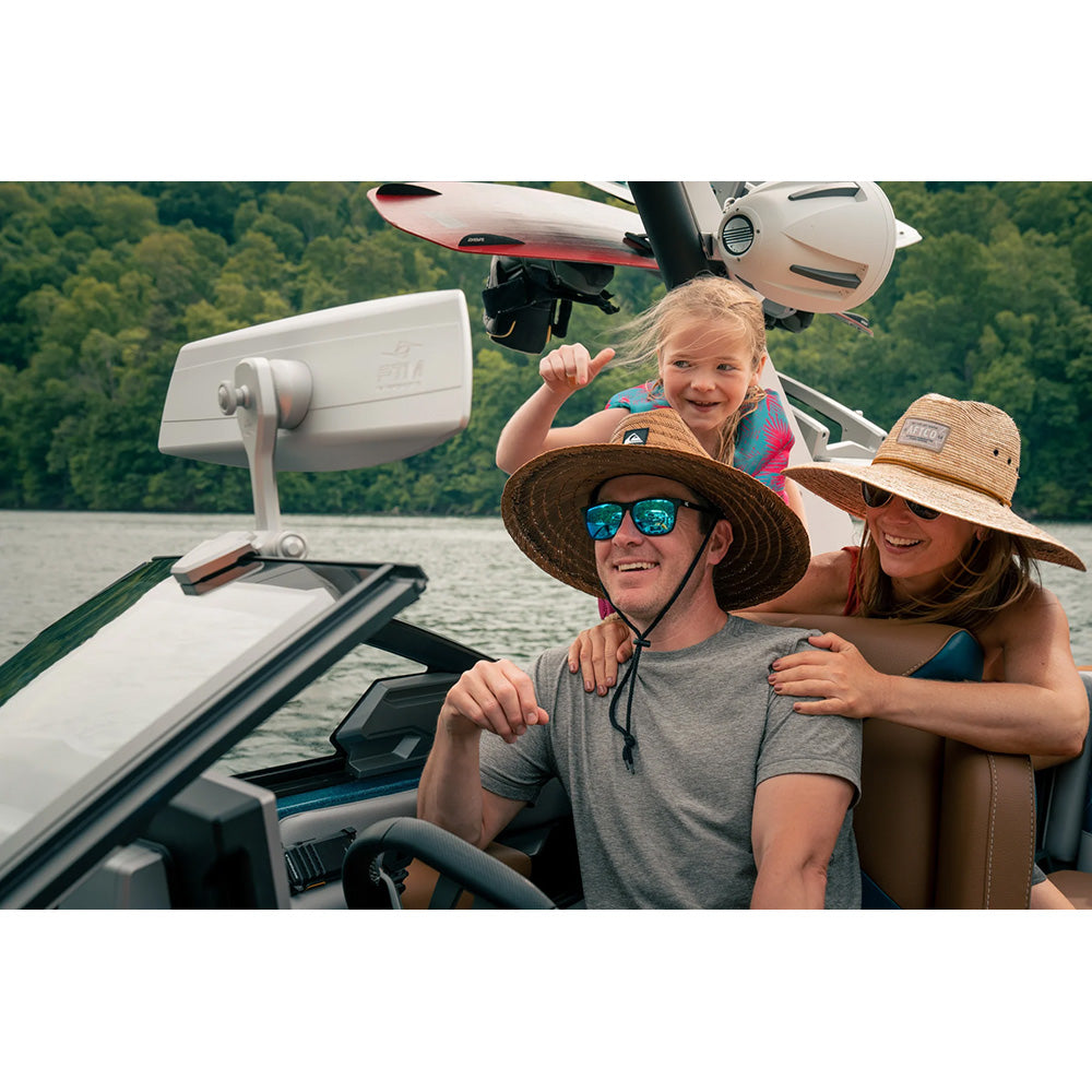 PTM Watersports VR-140 Elite Mirror - 6” x 20” - 140 Degree View - Black