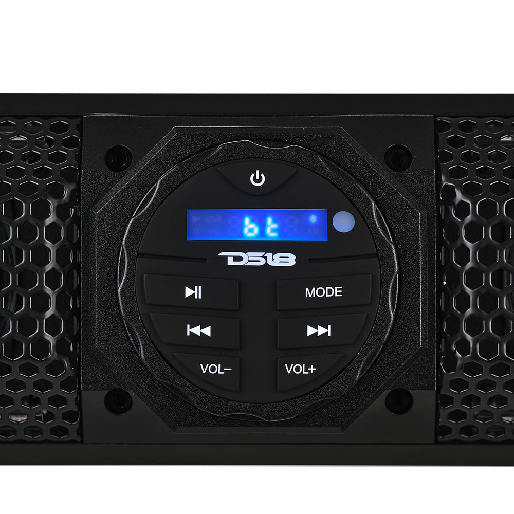 DS18 37" Marine Amplified Sound Bar w/Bluetooth 1200W w/10 Speaker System & RGB LED