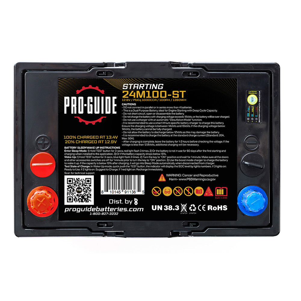 Pro-Guide Signature Series Lithium Starting Battery - 12V - 100AH - Group 24