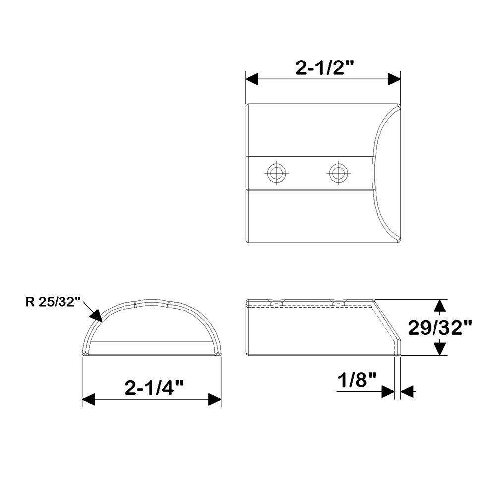TACO SuproFlex Medium Stainless Steel End Cap