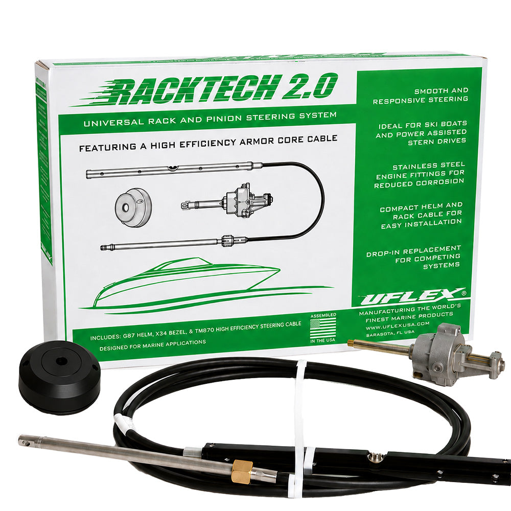 Uflex Racktech™ - 2.0 High Efficiency Rack & Pinion System Kit - 18' Cable