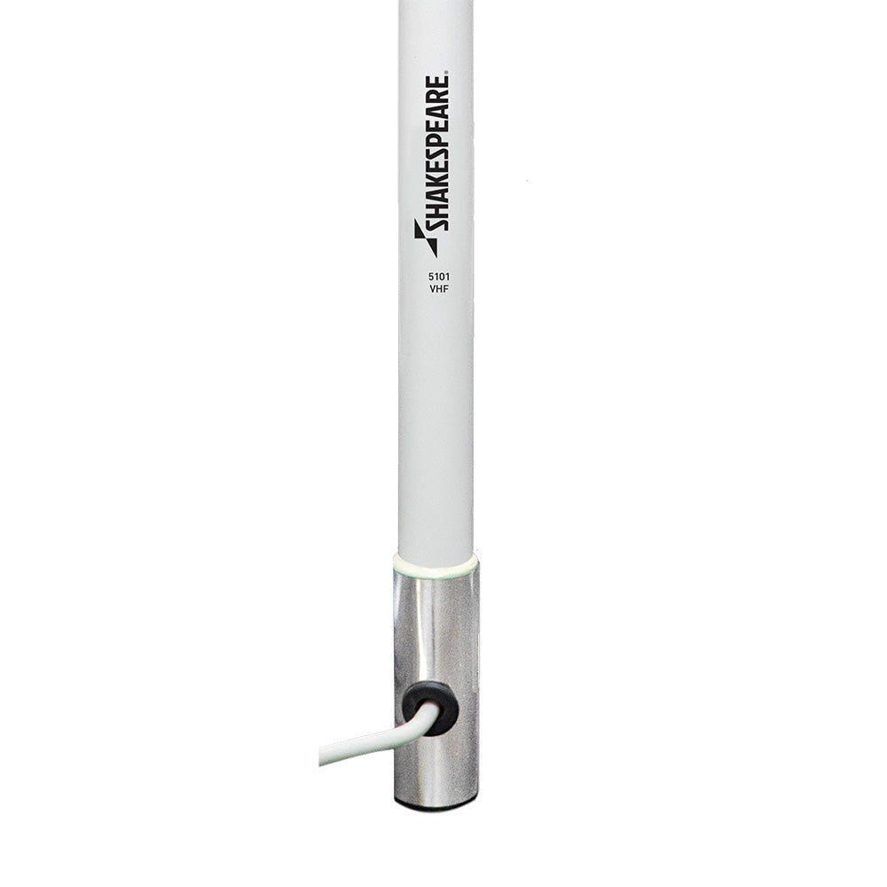 Shakespeare 5101 8’ Classic VHF Antenna w/15' RG-58 Cable - White