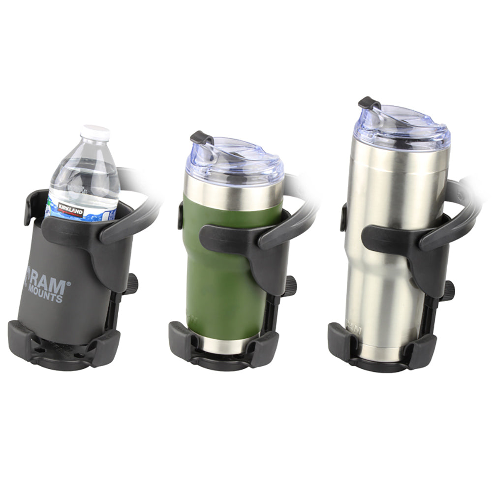 RAM Mount RAM Level Cup™ XL with Torque™ 3/4" – 1" Diameter Rail Base and Short Arm