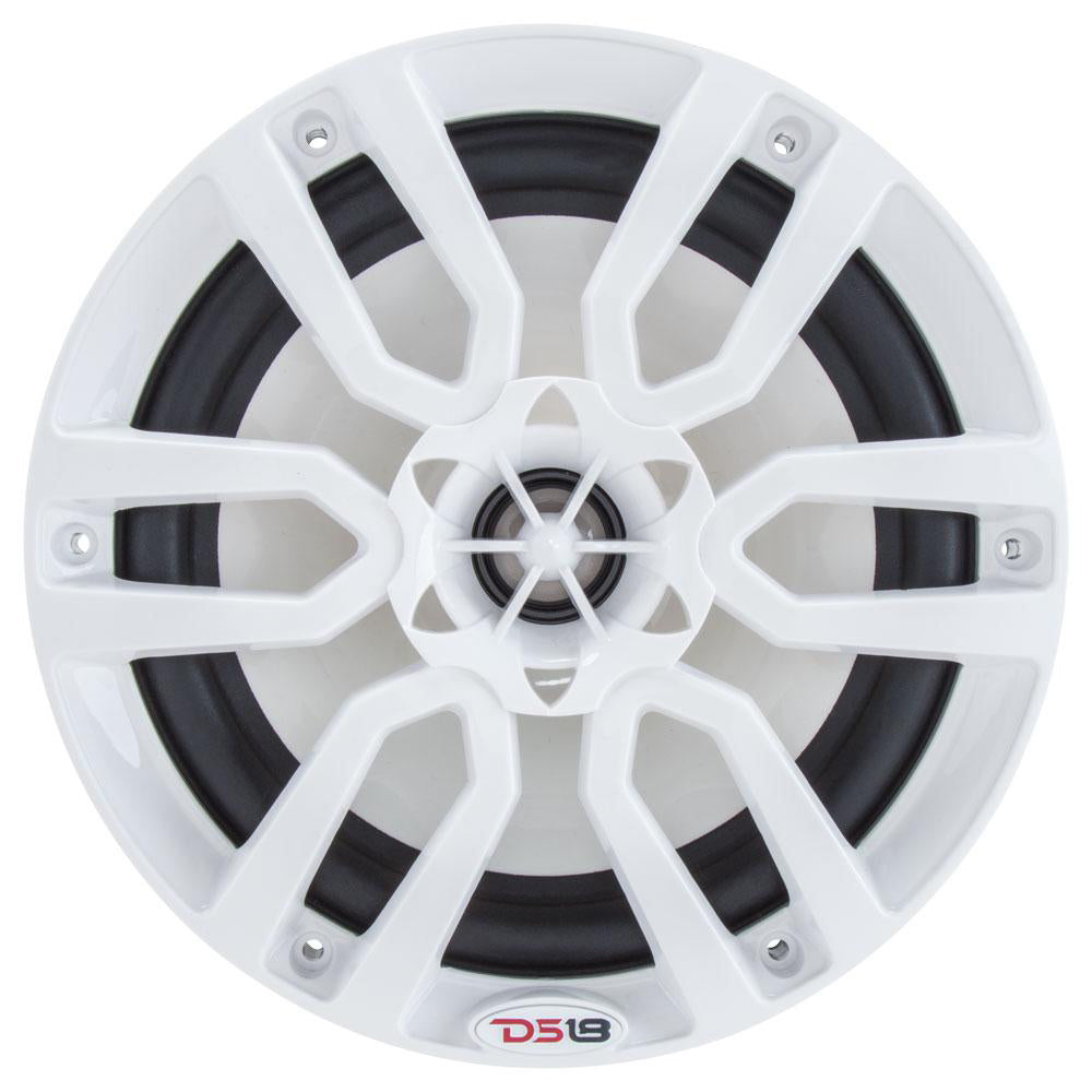 DS18 HYDRO 6.5" 2-Way Marine Speakers w/ RGB Lights - White