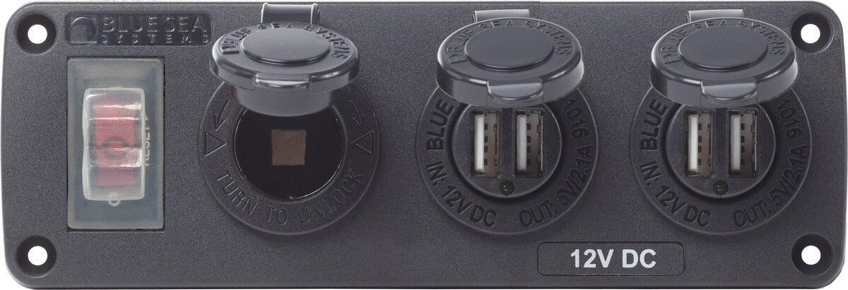 Circuit Accessory Panel - Socket + x2 Dual USB
