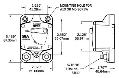 187 Series Surface Mount Circuit Breaker - 25A