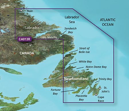 BlueChart G3 Vision - Labrador Coast (VCA013R)
