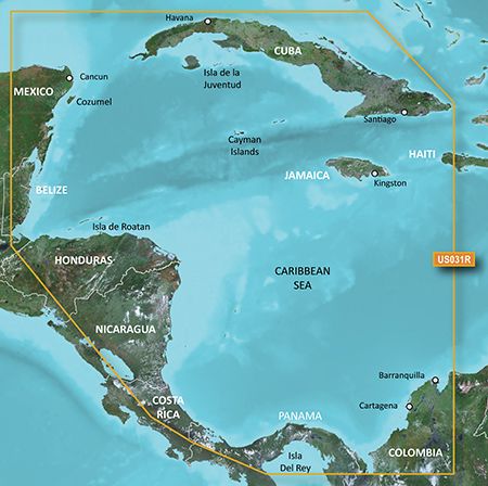 BlueChart G3 - Southwest Caribbean (HXUS031R)