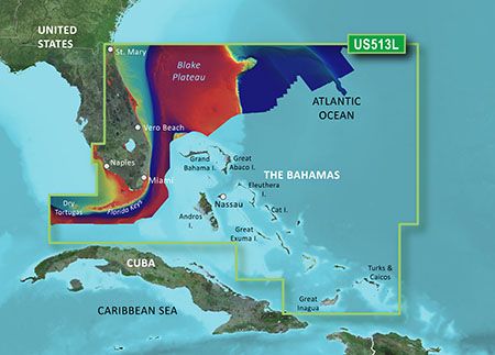 BlueChart G3 Vision - Jacksonville to Bahamas (VUS513L)
