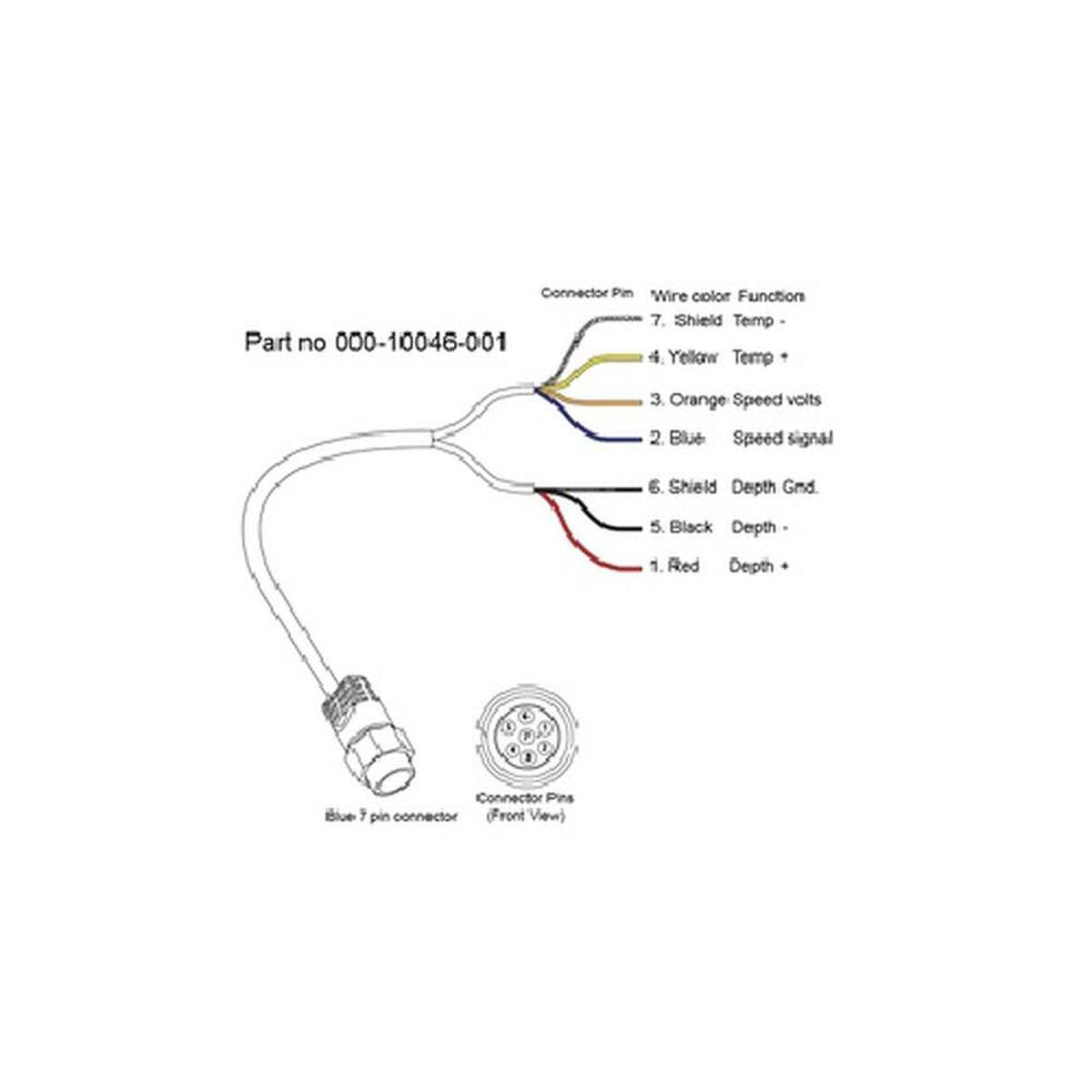 Sonar Adaptor - Barewire to 7pin Blue Connector