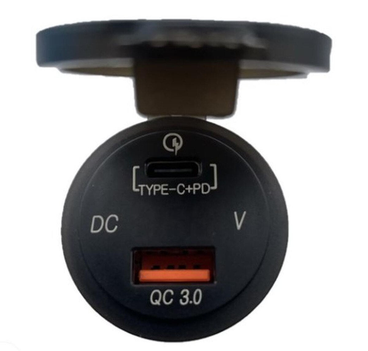 Panel Mount Charger - USB-C/USB-A 3.0