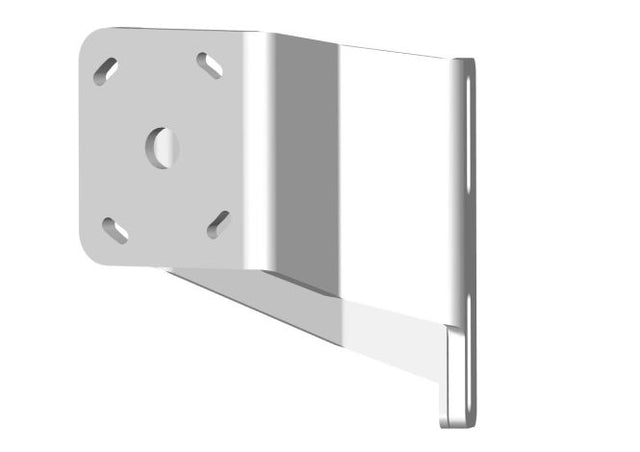 A white, side-mounted adapter plate kit for attaching to the side of the jack plate, intended for port mounting of shallow water anchors.