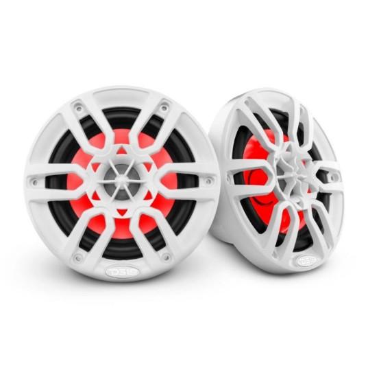 DS18 NXL 8" 2-Way Coaxial Marine Speaker With LED RGB Lights 125 Watts Rms 4-Ohm -Black | NXL-8