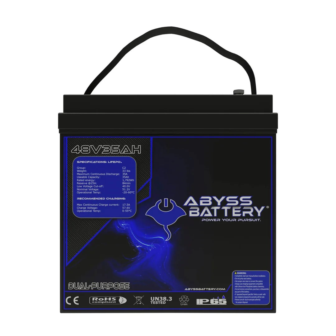 Abyss Battery 48v 35ah LifePO4 Lithium Golf Cart Battery