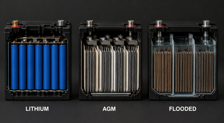 Marine Battery Tech: LiFePO4 (Lithium) vs Flooded vs AGM