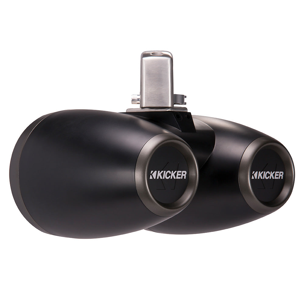 KICKER KMTC65 6.5" LED Coaxial Dual Tower System - Black w/Charcoal Grille