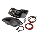 KICKER Harley Davidson Bag Lid Pair w/6x9" Speakers & Harness f/Harley Davidson 2014-Present Models - Vivid Black
