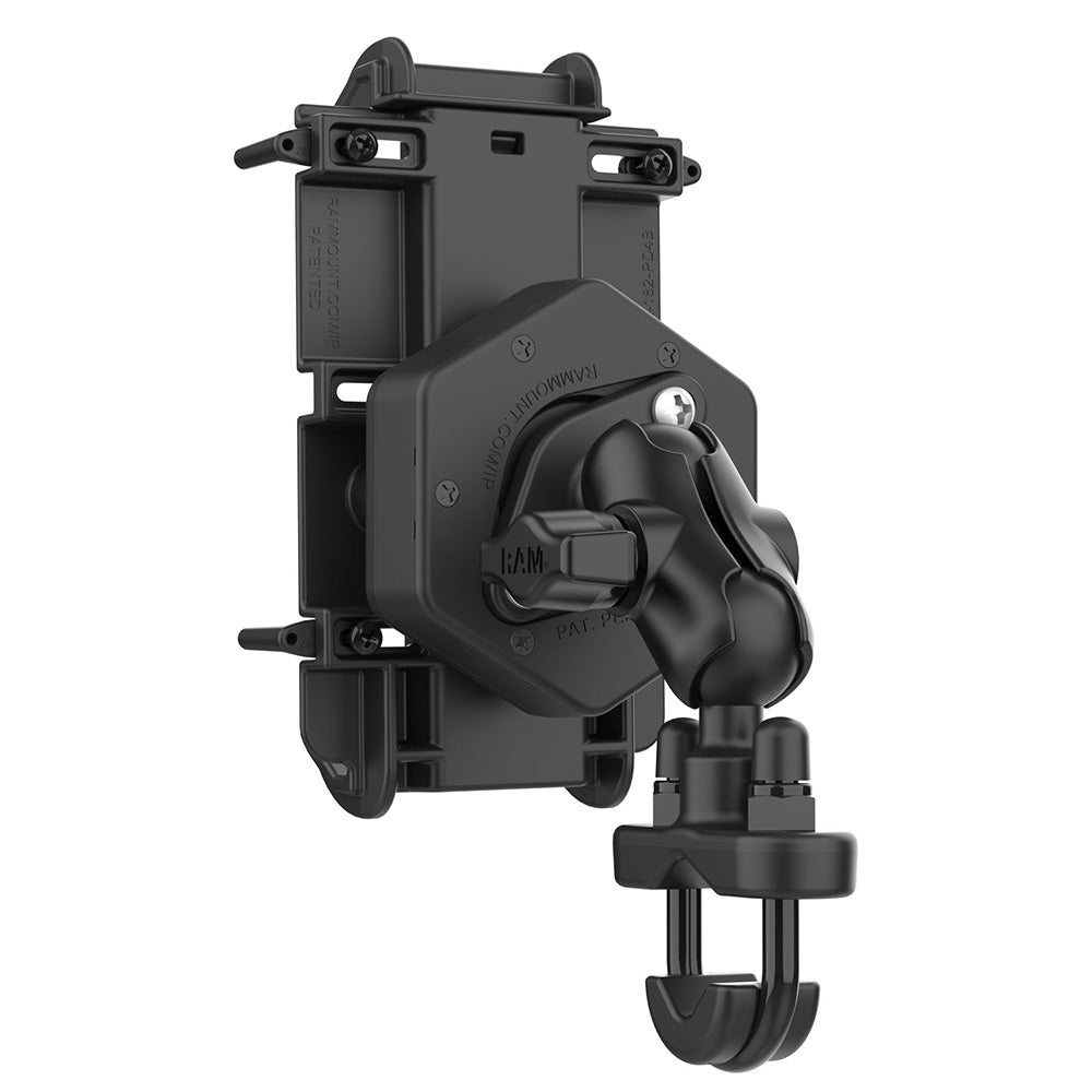 RAM Mount RAM® Quick-Grip™ XL Phone Mount w/Vibe-Safe™ & U-Bolt Base - Short