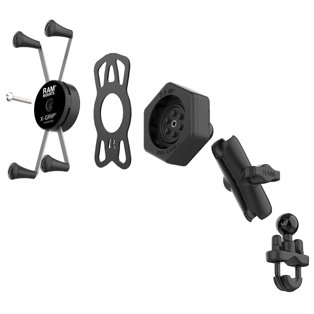 RAM Mount RAM® X-Grip® Large Phone Mount w/Vibe-Safe™ & U-Bolt Base - Medium