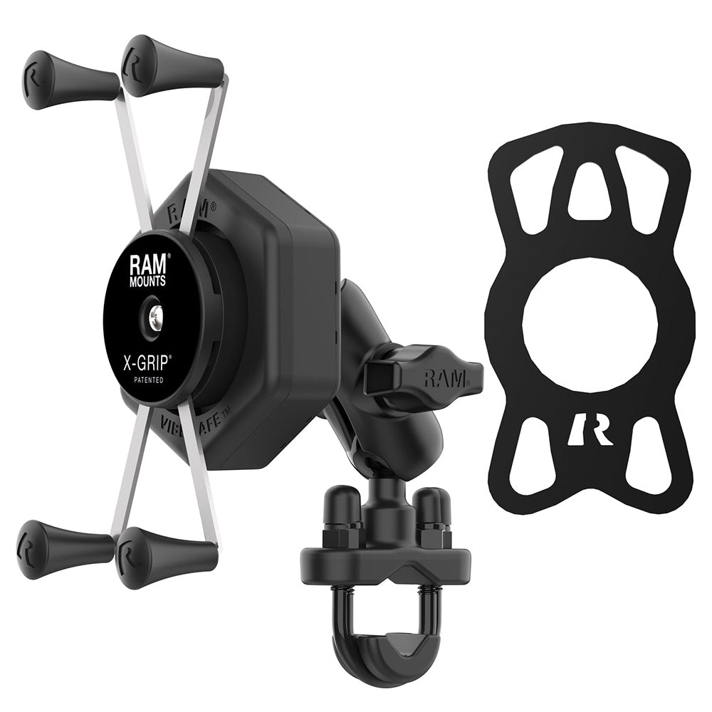 RAM Mount RAM® X-Grip® Large Phone Mount w/Vibe-Safe™ & U-Bolt Base - Short