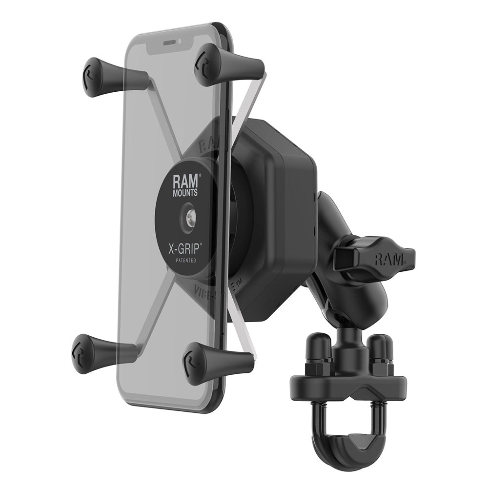 RAM Mount RAM® X-Grip® Large Phone Mount w/Vibe-Safe™ & U-Bolt Base - Short