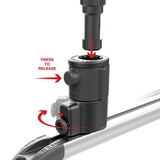 RAM Mount RAM® Tube Jr.™ Holder w/Universal Adapt-A-Post™ Track Base - 4" Post