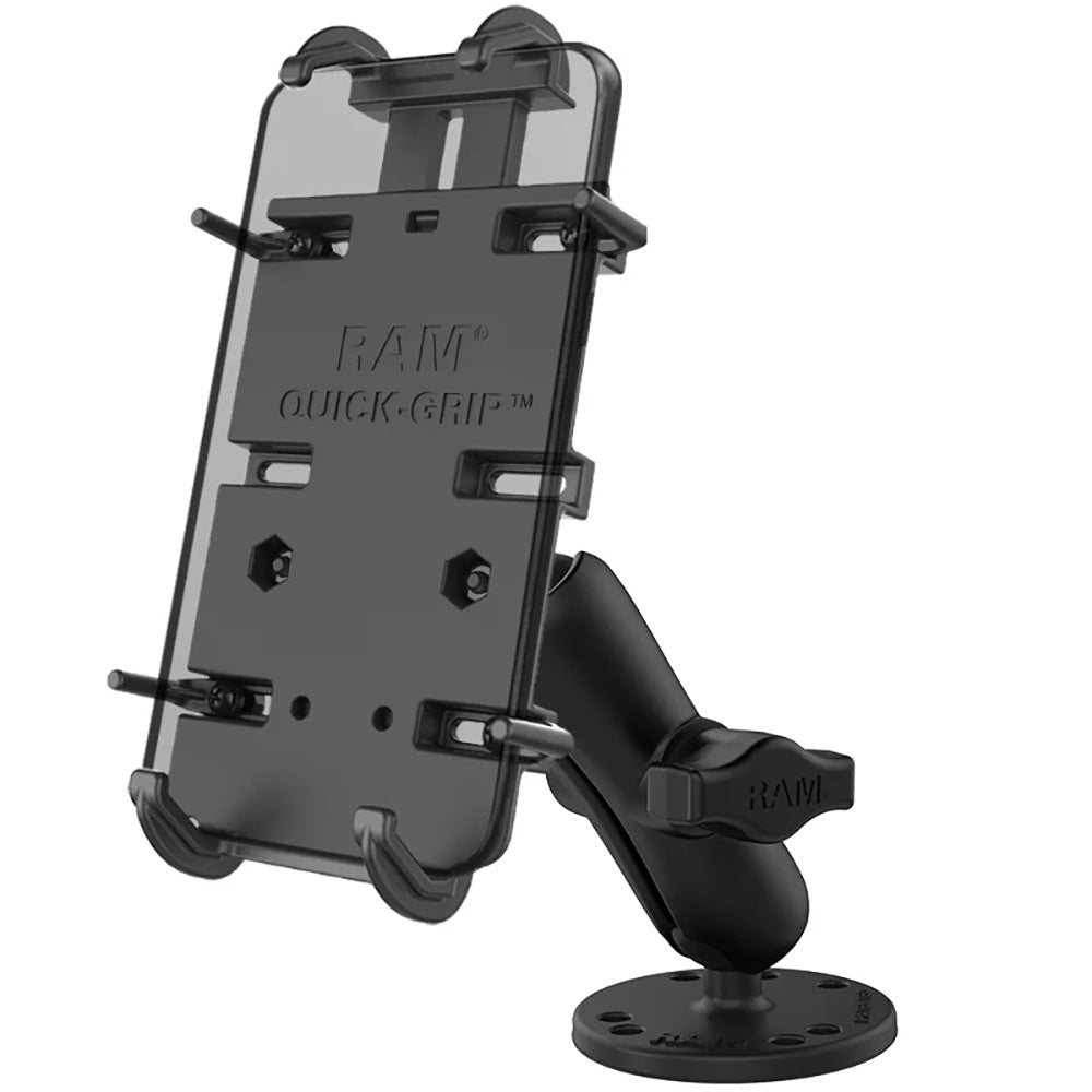 RAM Mount RAM® Quick-Grip™ XL Spring-Loaded Phone Mount w/Drill-Down Base