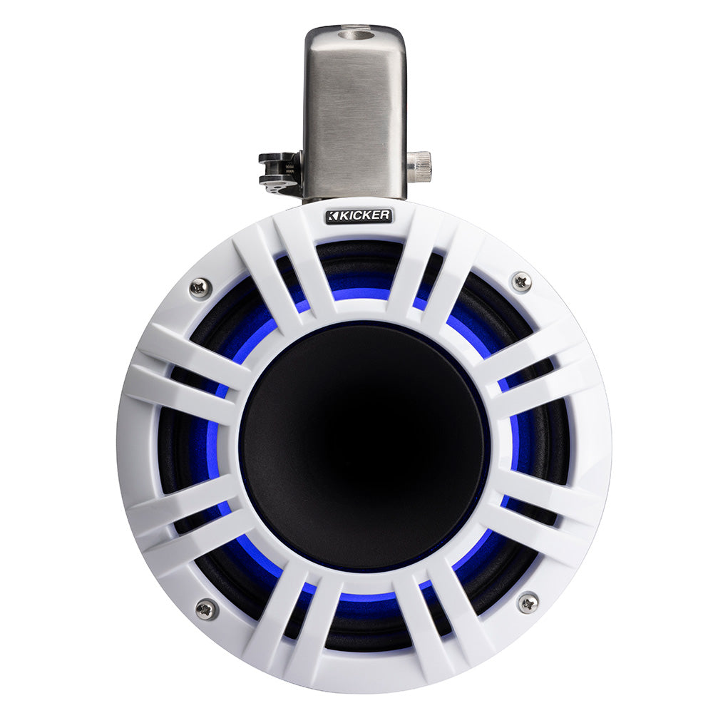 KICKER KMTCXL8 8" LED Horn Loaded Compression Driver Tower System - White