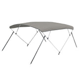 Carver 3 Bow 5487U Bimini Top with Boot - Cadet Grey Acrylic