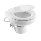 Dometic™ MasterFlush 7260 White Electric Macerating Toilet w/Orbit Base - Raw Water - 12V