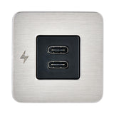 Scanstrut TILE USB-C Interior Charging Socket - 12/24V - Stainless Steel Bezel