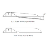 TACO Command Ratchet Hinge - 18-1/2" - 316 Stainless Steel Polished w/Hard Stop