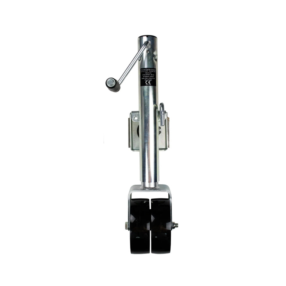 Powerwinch Utility Series Jack - 1500lb, Bolt-On, Double Wheel, Zinc