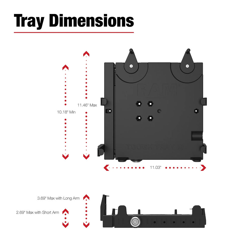 RAM Mount RAM® No-Drill™ Laptop Mount f/'14-26 Ram Promaster + More
