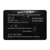 Safe-T-Alert 25 Series Surface Mount Dual Carbon Monoxide/Propane Alarm - 12V Hardwire - Black