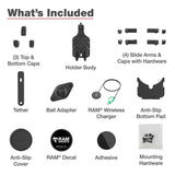 Ram Mount RAM® Quick-Grip™ Pro w/Ball & Qi2 15W Wireless Charger