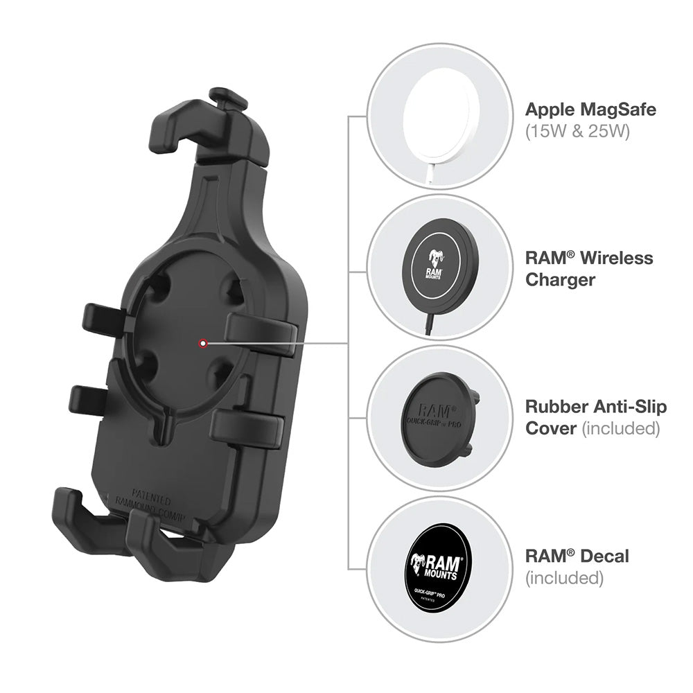 Ram Mount RAM® Quick-Grip™ Pro Phone Holder w/Ball & Vibration Damper