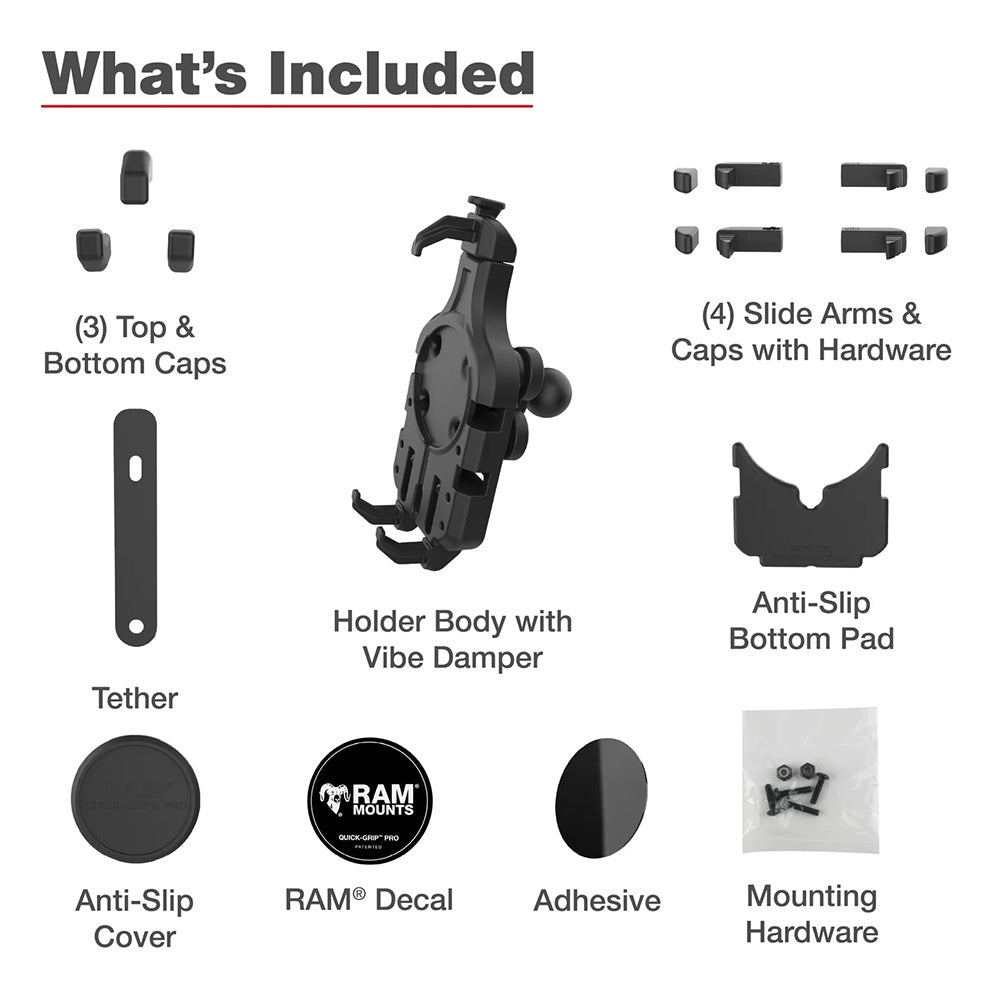 Ram Mount RAM® Quick-Grip™ Pro Phone Holder w/Ball & Vibration Damper