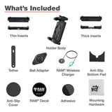 Ram Mount RAM® Quick-Grip™ Pro XL w/Ball & Qi2 15W Wireless Charger