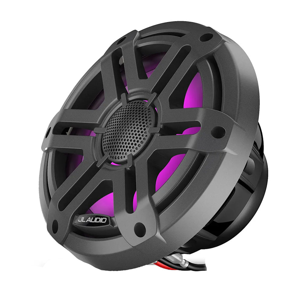 JL Audio M200 Marine Speakers 7.7" w/LED & Grey Sport Grille