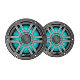 JL Audio M200 Marine Speakers 7.7" w/LED & Grey Sport Grille
