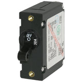Blue Sea 7220 AC / DC Single Pole Magnetic World Circuit Breaker  -  30 Amp