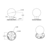 RAM Mount 3.68" Round Base w/3-3/8" E Size Ball