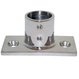 Whitecap ⅞" O.D. 90° 2-Hole Rectangle Base SS Rail Fitting