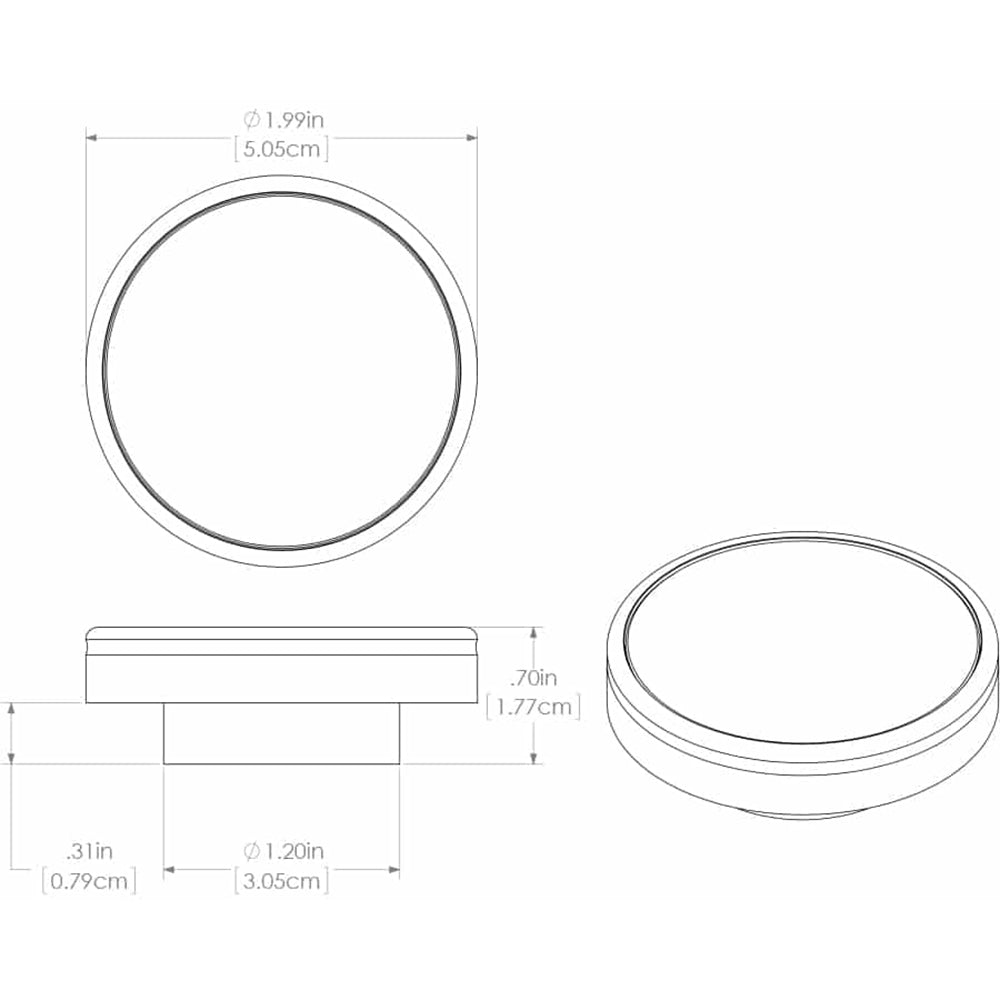 Lumitec Halo - Flush Mount Down Light - Brushed Finish - Warm White Dimming