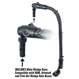 RAM Mount Transducer Arm Mount w/1" Ball Wedge - Compatible w/Scotty/Hobie