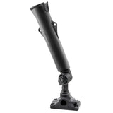 RAM Tough-Tube Fishing Rod Holder w/3" Length Spline Post, Combination Bulkhead/Flat Surface Base & Plunger