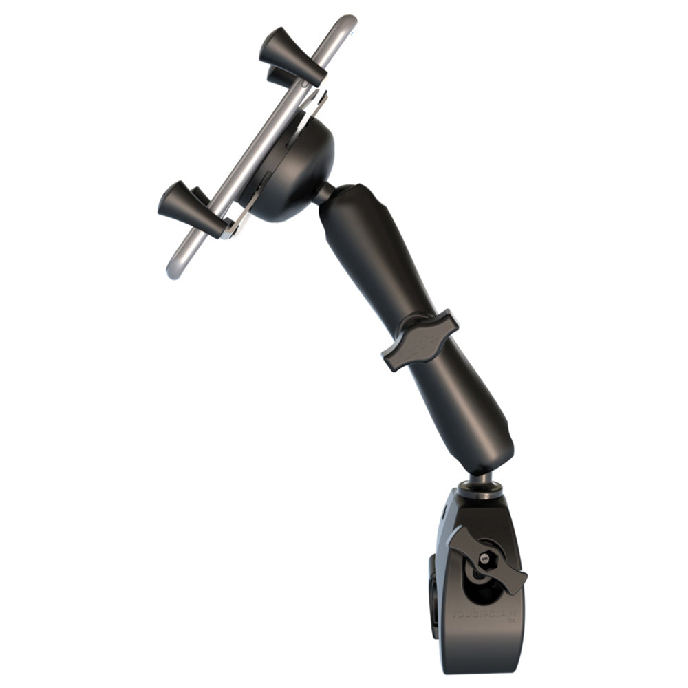 RAM Mount Universal Tough-Claw™ Base w/Long Double Socket Arm & Universal X-Grip® Cell/iPhone Cradle